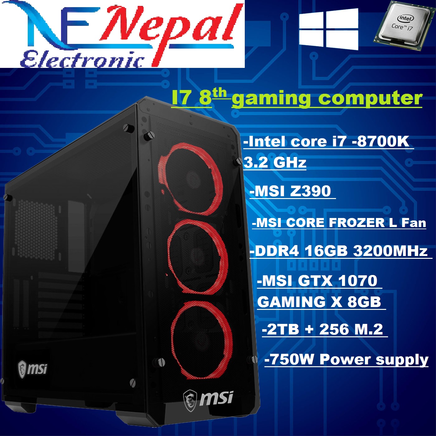 I7 8th gaming computer